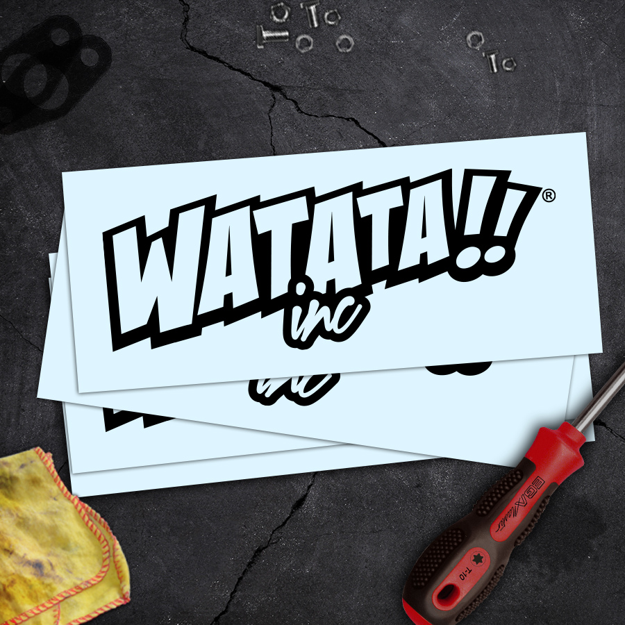 Lot X4 Stickers 12 cm WATATA