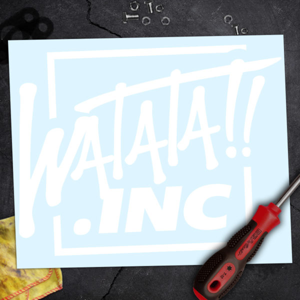 Sticker WATATA Square Blanc