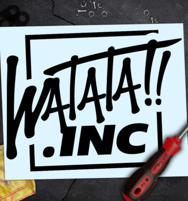 Sticker WATATA Square Noir