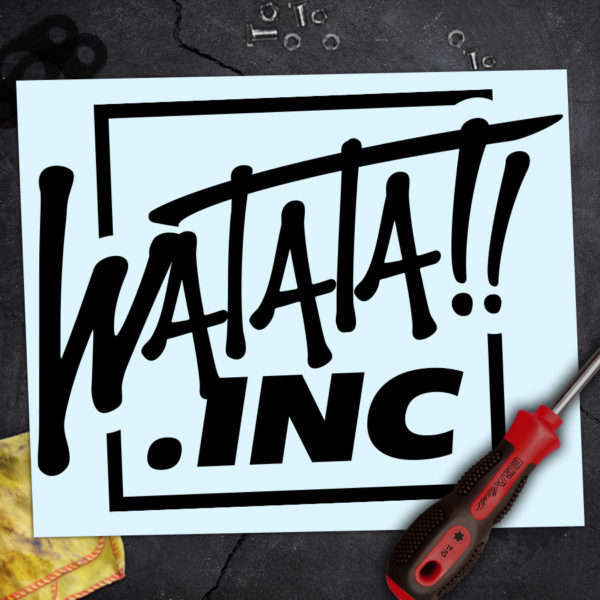 Sticker WATATA Square Noir