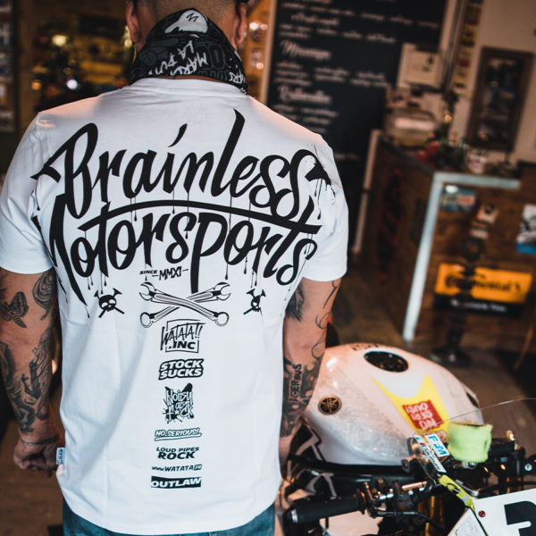 Tee-shirt WATATA Brainless Motorsports Blanc