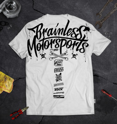 Tee-shirt WATATA Brainless Motorsports Blanc