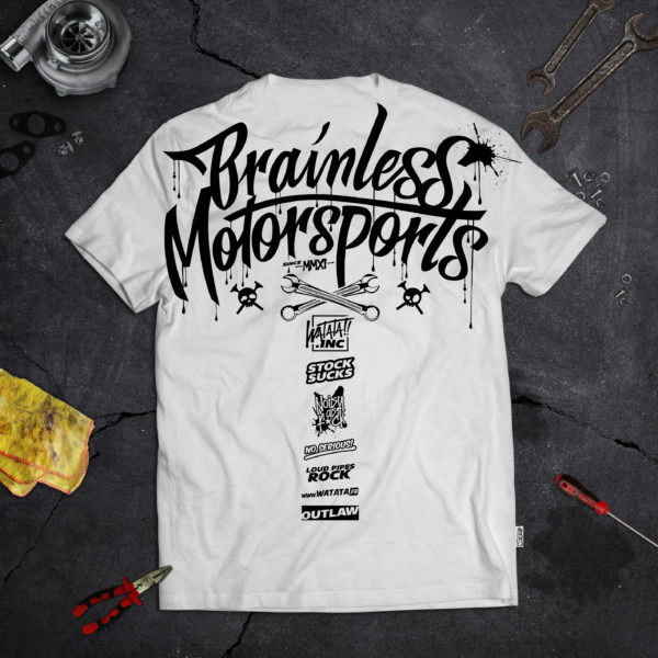 Tee-shirt WATATA Brainless Motorsports Blanc