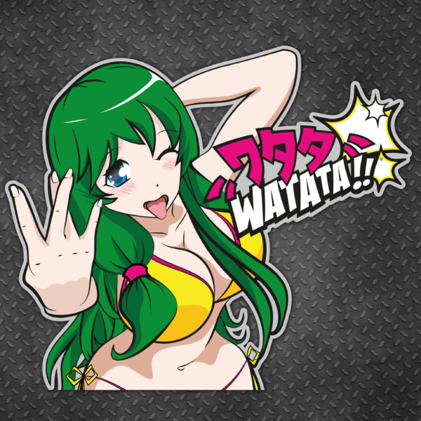 Sticker WATATA Itasha Vert