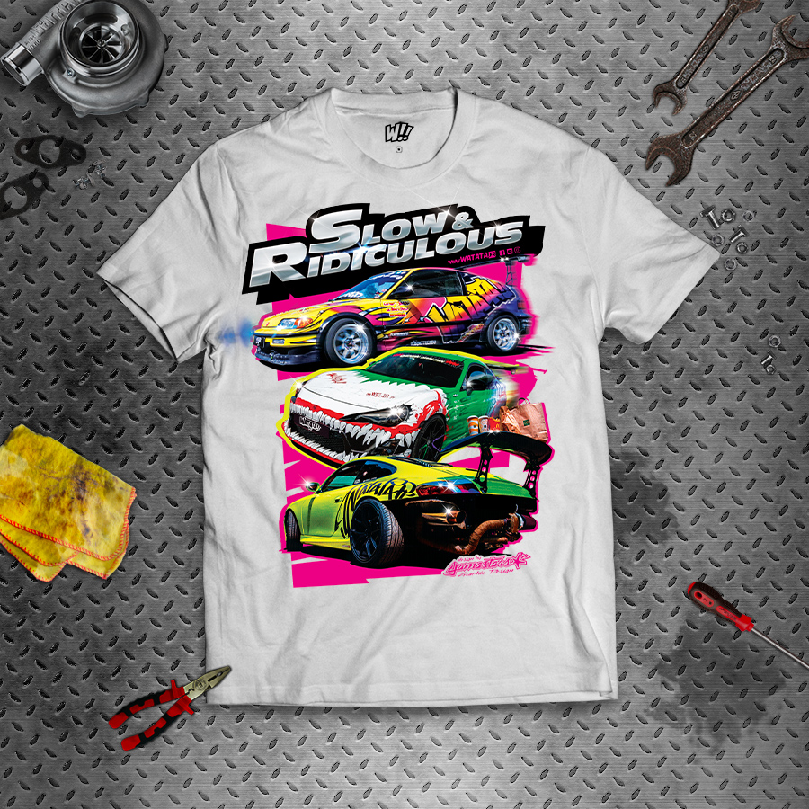 Tee-shirt WATATA Fast and Furious Auto Tuning Slow and Furious